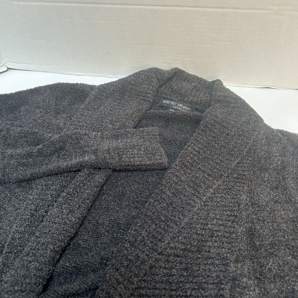 Barefoot Dreams Cozychic Lite Circle Cardigan‎ Gray/Brown Nylon XS/S Style #452